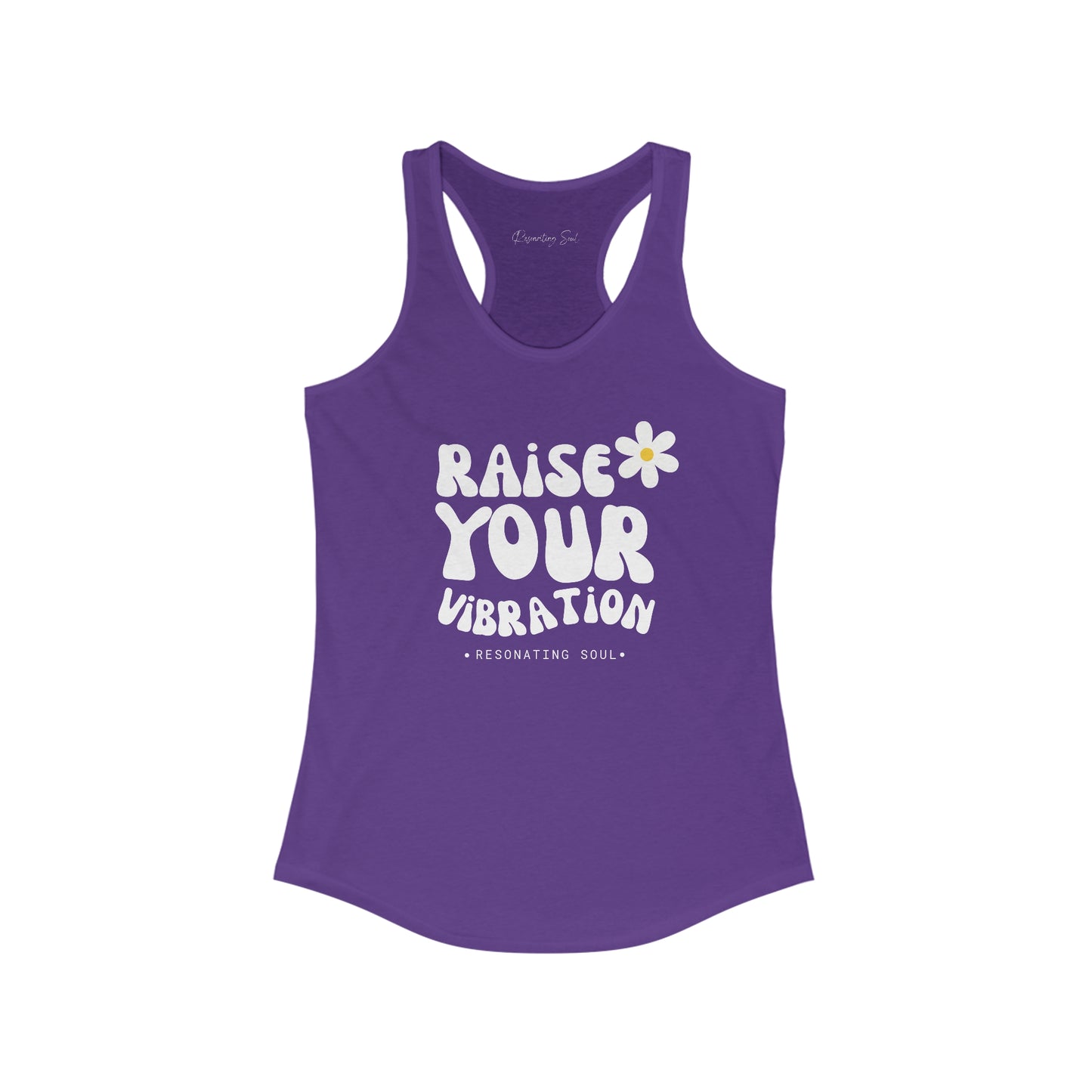 "Raise Your Vibration" Women's Ideal Racerback Tank